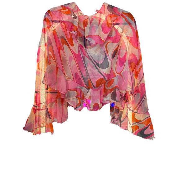 NN Tops - Vintage Y2K Ruffled Cardigan Shrug One Size